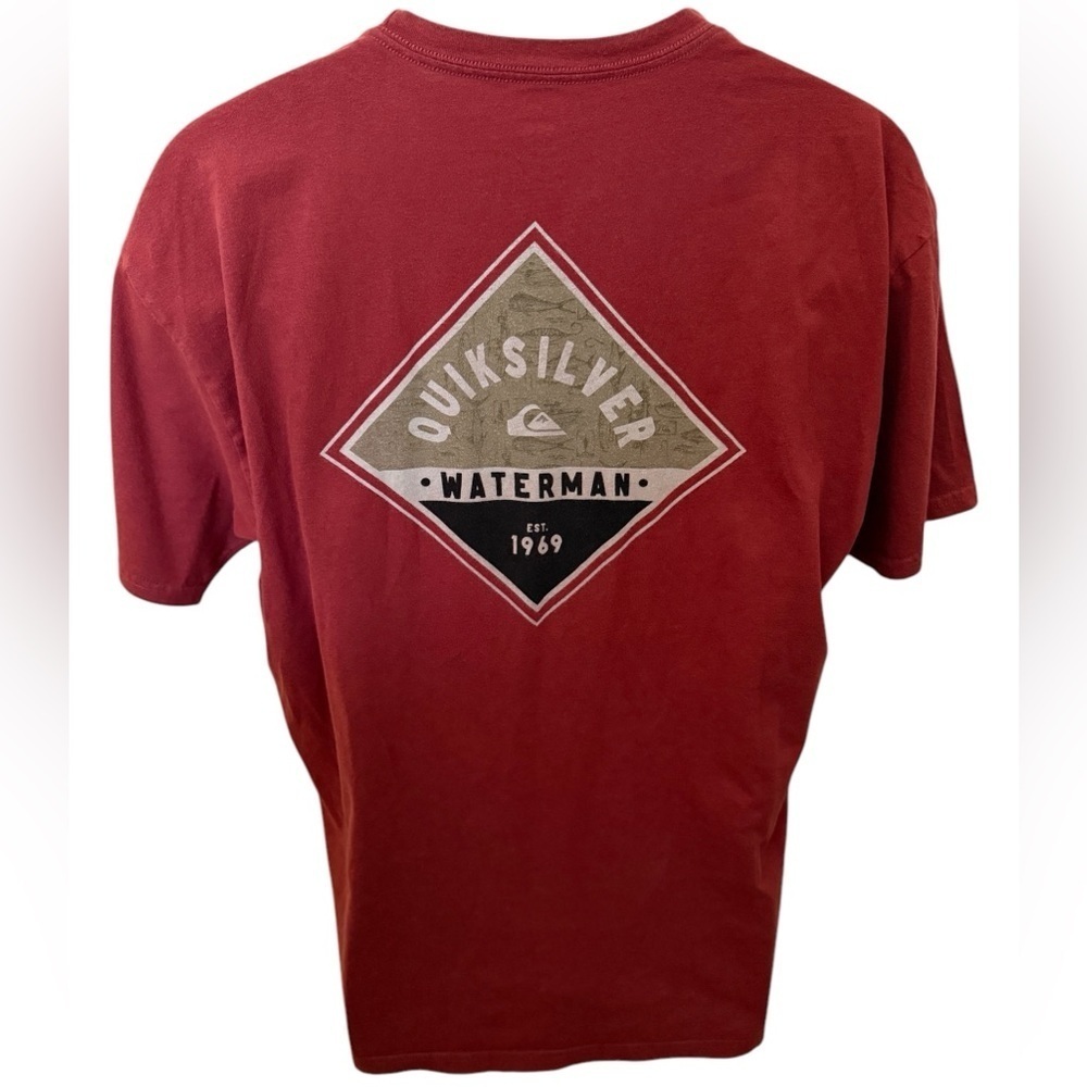 QUIKSILVER Waterman EST 1969 Logo Tee Shirt Men L Large